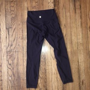 Dark plum lululemon align pants